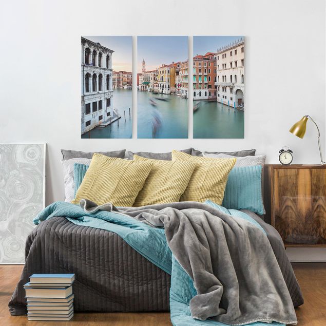 Telas decorativas cidades e paisagens urbanas Grand Canal View From The Rialto Bridge Venice