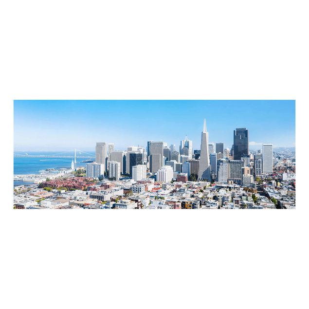 quadro em tons de azul San Francisco Skyline