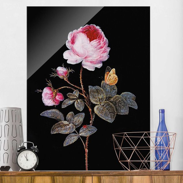 Quadros em vidro de rosas Barbara Regina Dietzsch - The Hundred-Petalled Rose