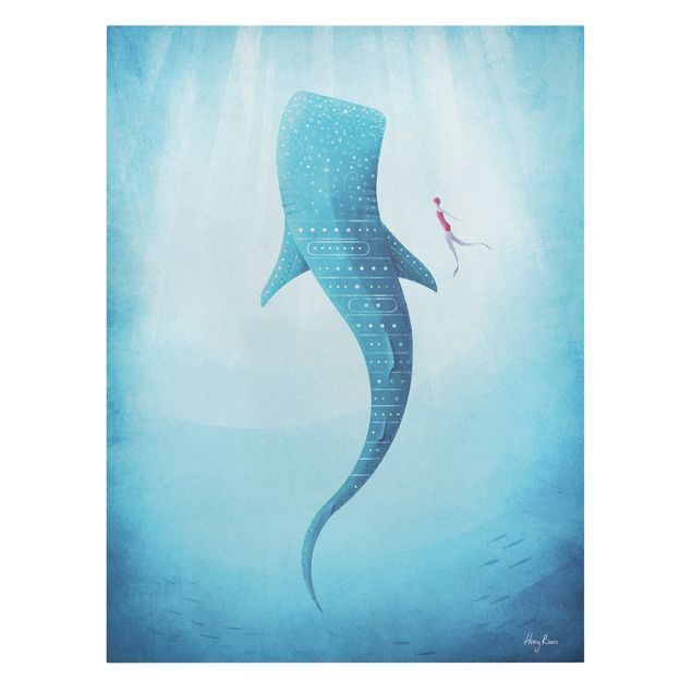quadro azul The Whale Shark