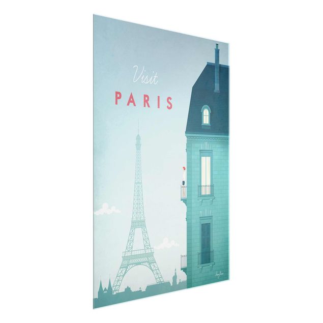 Quadros em vidro cidades e paisagens urbanas Travel Poster - Paris