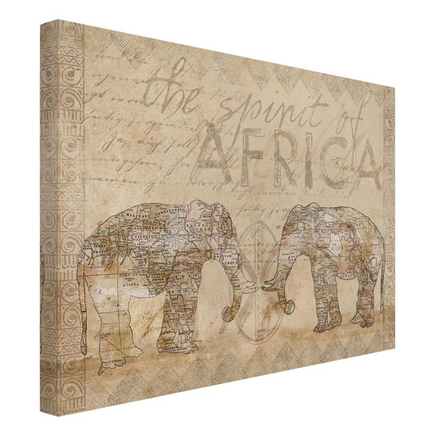 Telas decorativas África Vintage Collage - Spirit Of Africa