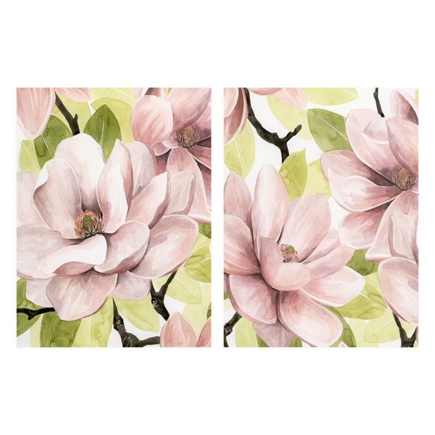 decoração quadros Magnolia Blush Set I