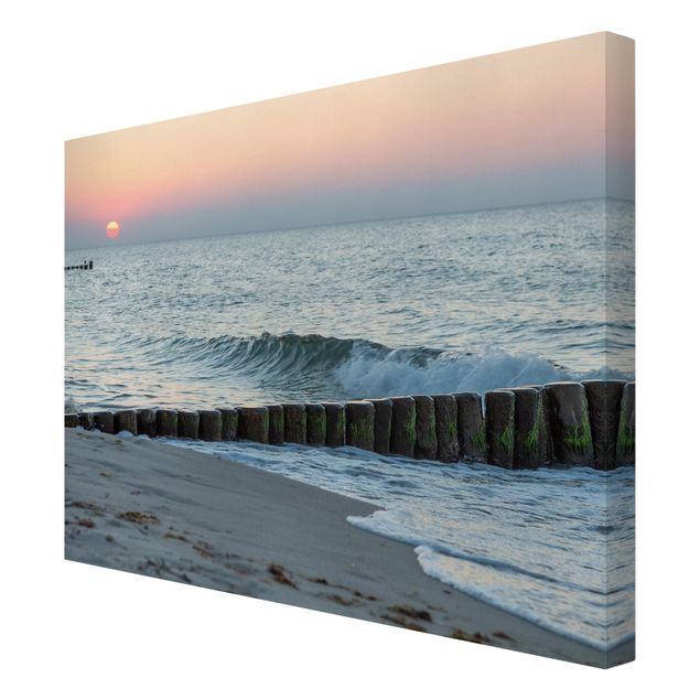 Telas decorativas réplicas de quadros famosos Sunset At The Beach