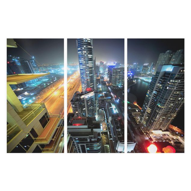 quadros decorativos para sala modernos Dubai Lights