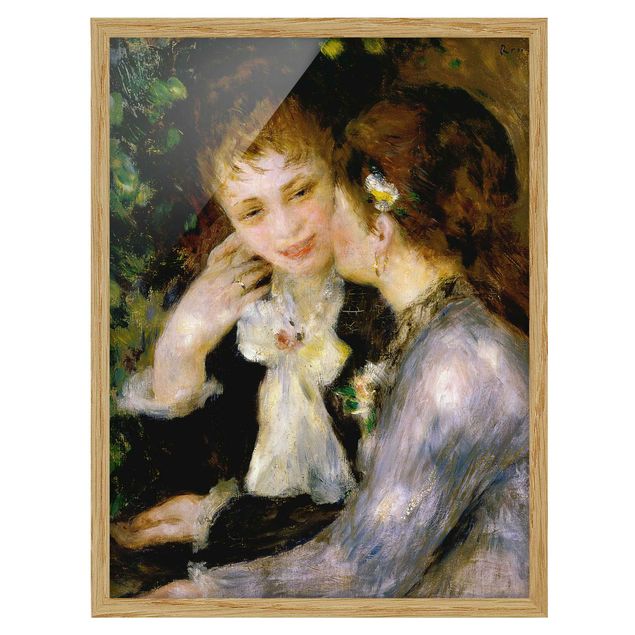 Quadros com moldura flores Auguste Renoir - Confidences