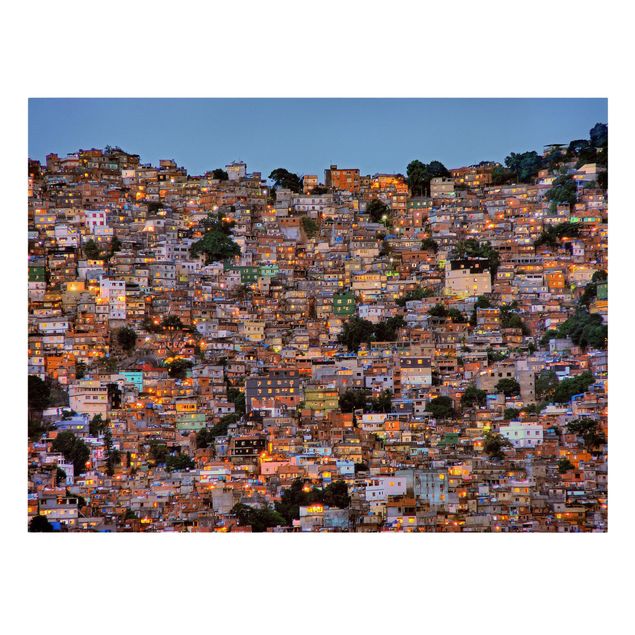 quadros modernos para quarto de casal Rio De Janeiro Favela Sunset