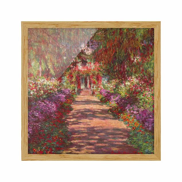 quadro com árvore Claude Monet - Pathway In Monet's Garden At Giverny
