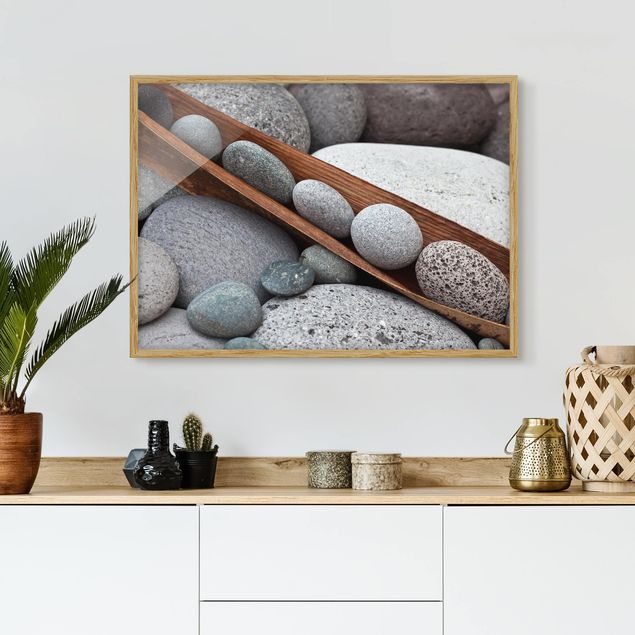decoraçao para parede de cozinha Still Life With Grey Stones