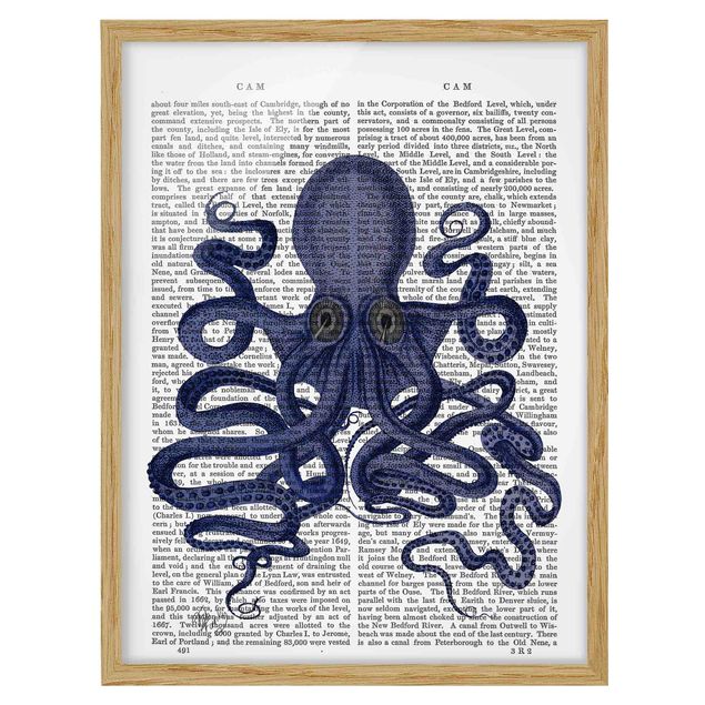 quadro com frases inspiradoras Animal Reading - Octopus