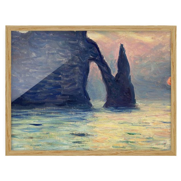 Quadros por movimento artístico Claude Monet - The Cliff, Étretat, Sunset