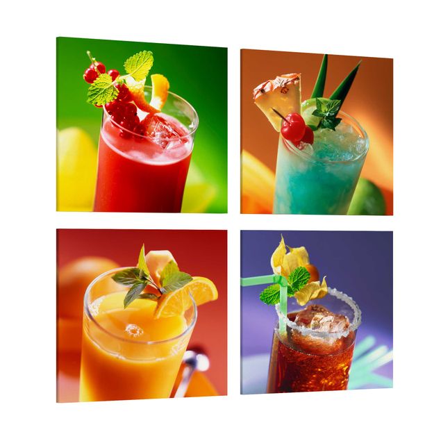 Quadros multicoloridos colourful cocktails