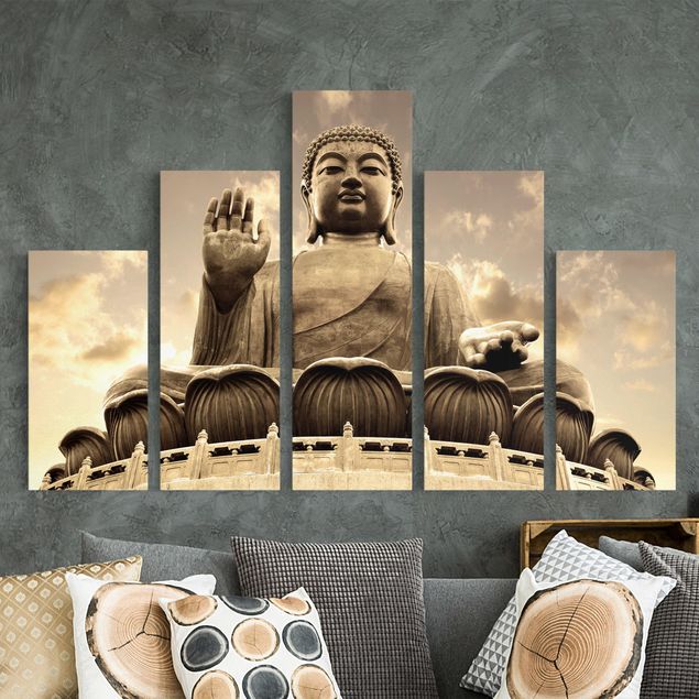decoraçao para parede de cozinha Big Buddha Sepia