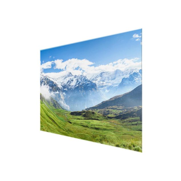 Quadros em vidro paisagens Swiss Alpine Panorama