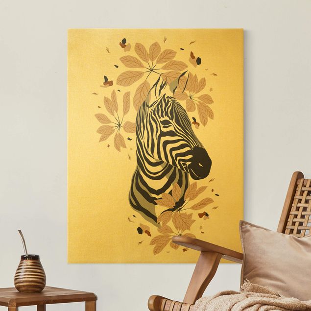 Telas decorativas zebras Safari Animals - Portrait Zebra