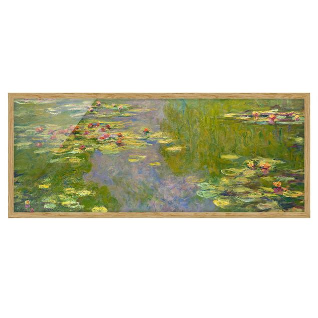 Quadros com moldura flores Claude Monet - Green Waterlilies