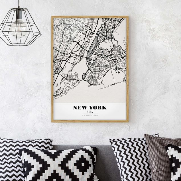 decoraçoes cozinha New York City Map - Classic