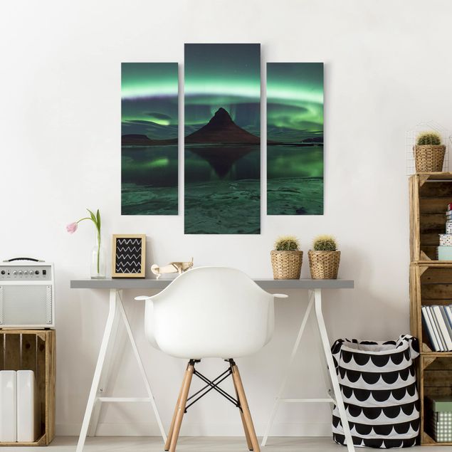 Telas decorativas paisagens Northern Lights In Iceland