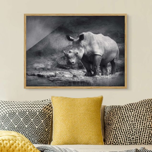 decoraçao para parede de cozinha Lonesome Rhinoceros