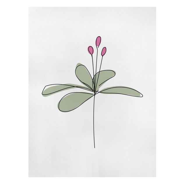 Quadros florais Lily Line Art