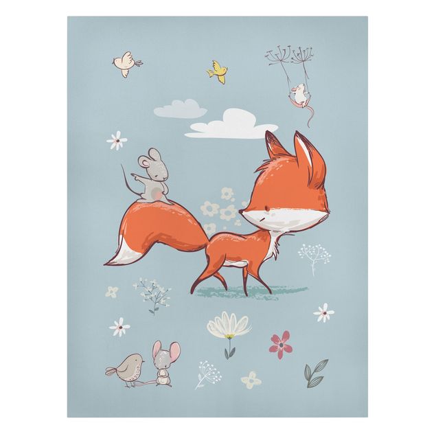 Quadros florais Fox And Mouse On The Move