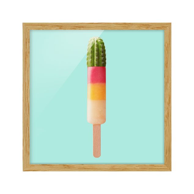 Quadros com moldura réplicas de quadros famosos Popsicle With Cactus