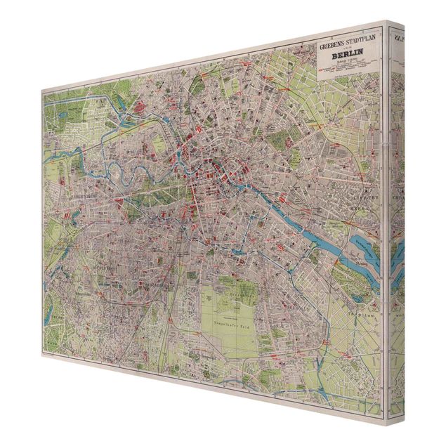 Telas decorativas mapas Vintage Map Berlin
