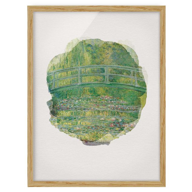 quadros de paisagens Water Colours - Claude Monet - Japanese Bridge