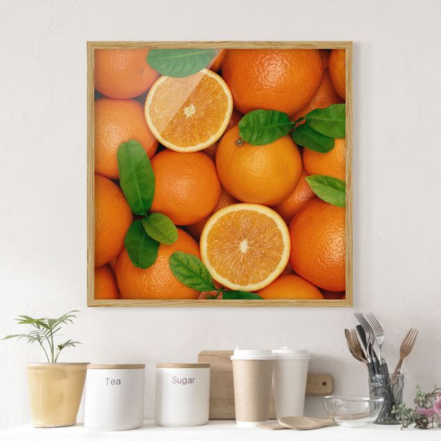 decoraçao para parede de cozinha Juicy oranges