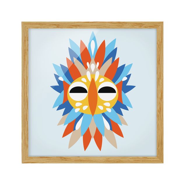 Quadros famosos Collage Ethnic Mask - Parrot