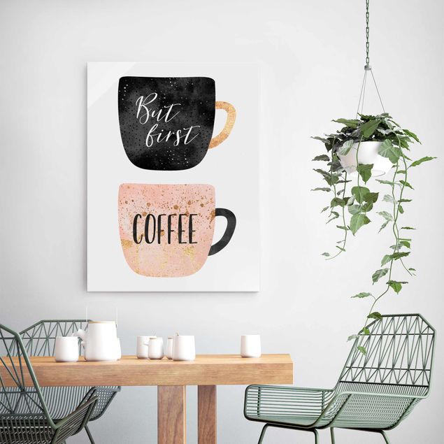 decoraçao para parede de cozinha But First, Coffee