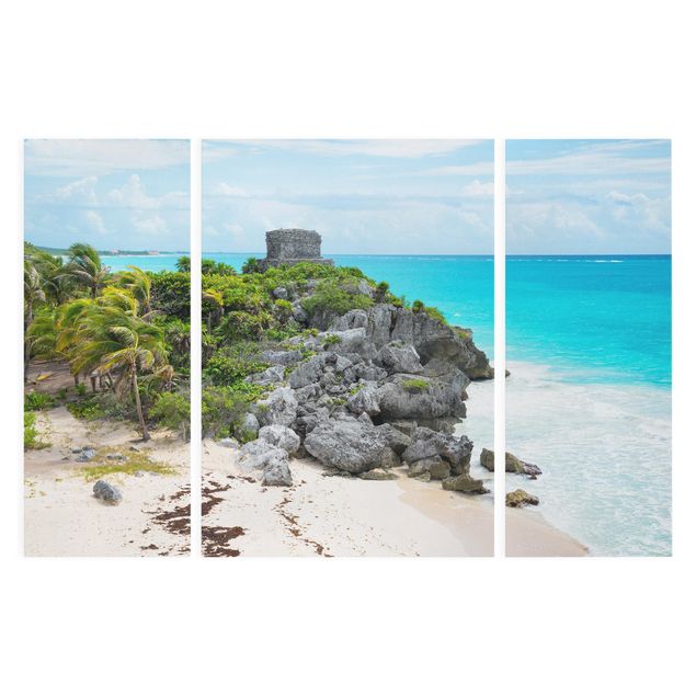 quadros sobre o mar Caribbean Coast Tulum Ruins