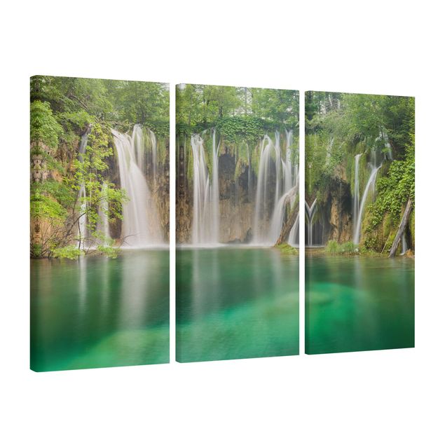 quadro com paisagens Waterfall Plitvice Lakes