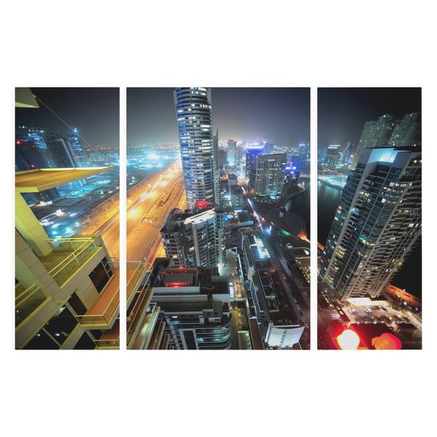 quadros decorativos para sala modernos Dubai Lights