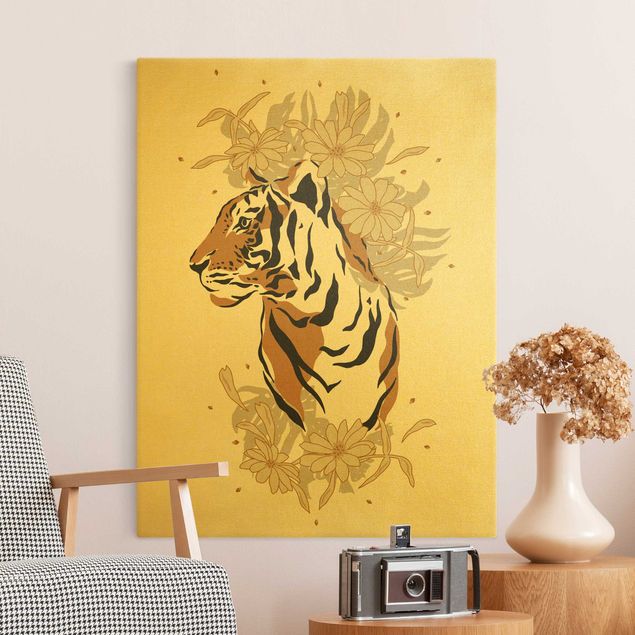 Quadros modernos Safari Animals - Portrait Tiger