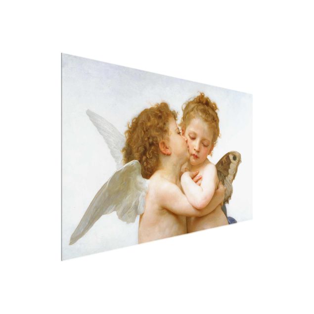 Quadros em vidro zen William Adolphe Bouguereau - The First Kiss