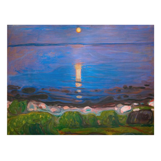 Telas decorativas mar Edvard Munch - Summer Night By The Beach