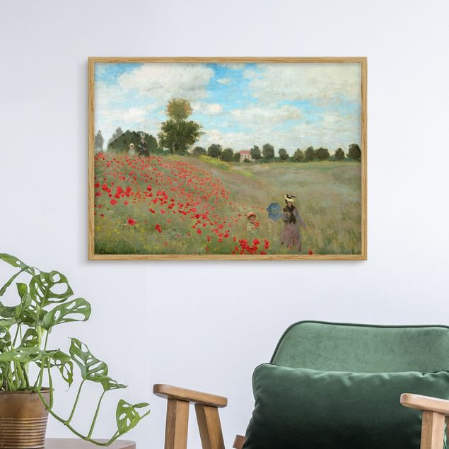 decoraçoes cozinha Claude Monet - Poppy Field Near Argenteuil