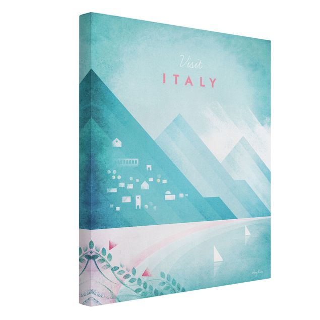 Telas decorativas montanhas Travel Poster - Italy