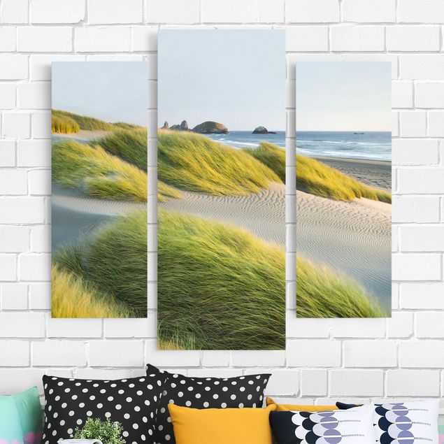 Telas decorativas gramíneas Dunes And Grasses At The Sea