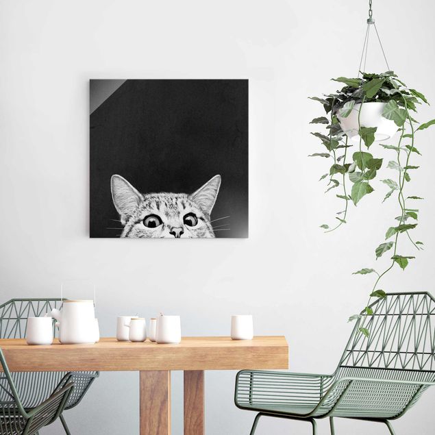 decoraçao cozinha Illustration Cat Black And White Drawing