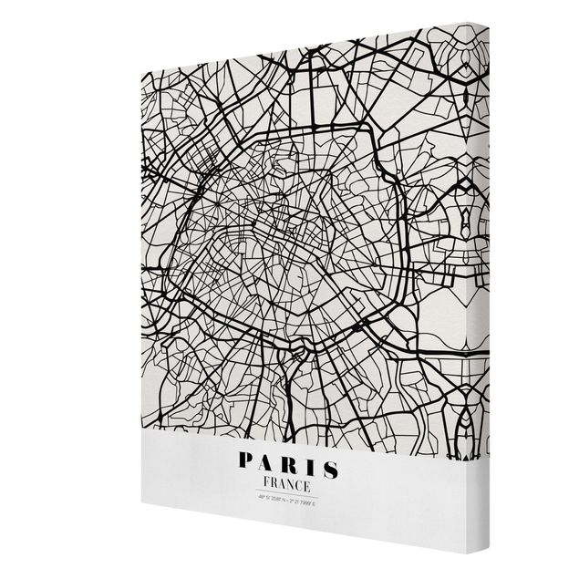 Telas decorativas mapas Paris City Map - Classic