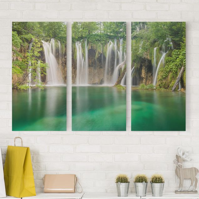 decoraçao para parede de cozinha Waterfall Plitvice Lakes
