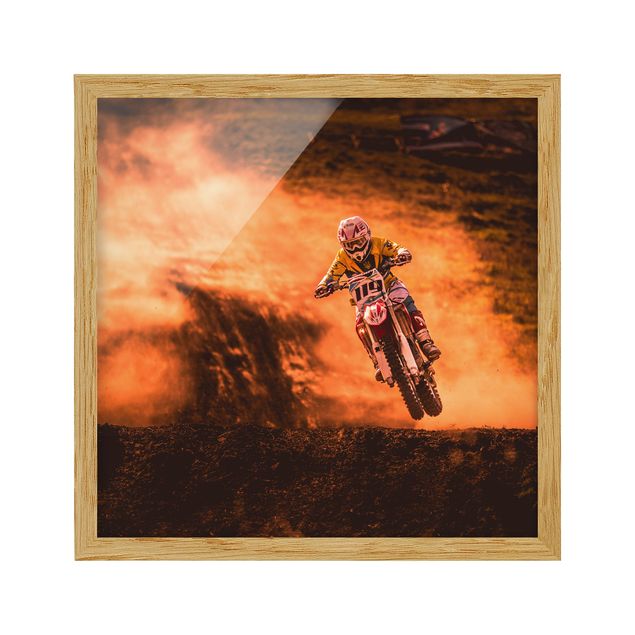 Quadros em laranja Motocross In The Dust