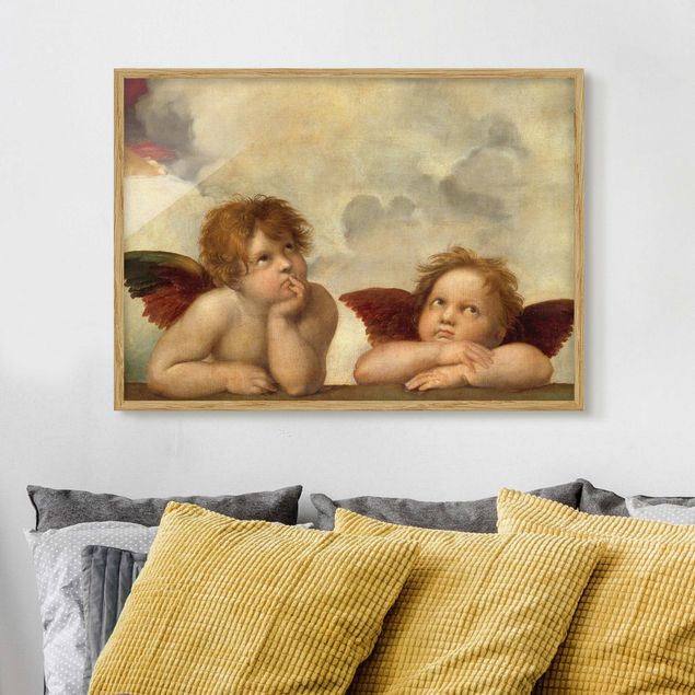 Quadros movimento artístico Expressionismo Raffael - Two Angels. Detail from The Sistine Madonna