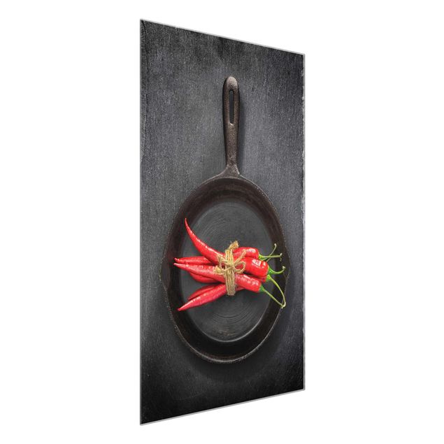 quadros modernos para quarto de casal Red Chili Bundles In Pan On Slate