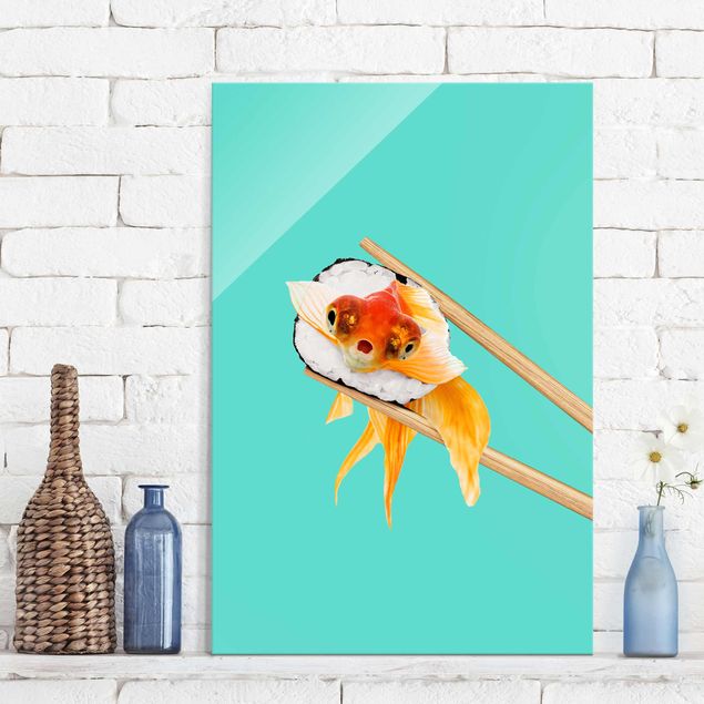 Quadros decorativos Sushi With Goldfish