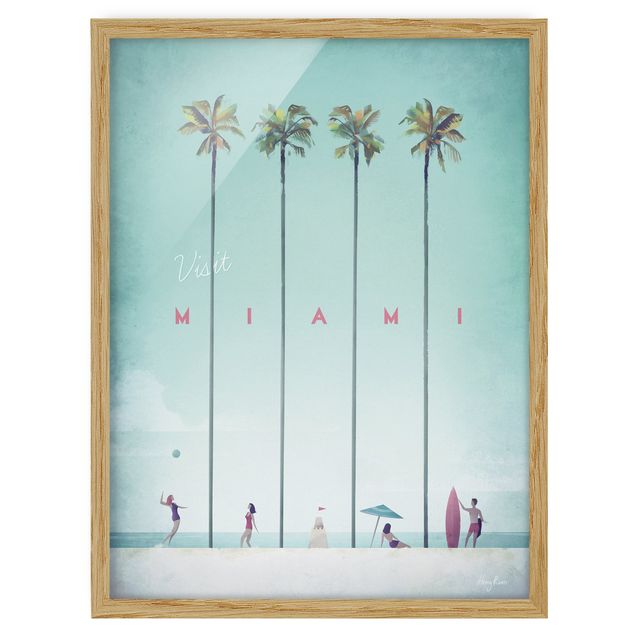 Quadros praia Travel Poster - Miami