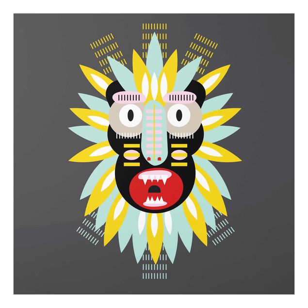 Quadros multicoloridos Collage Ethnic Mask - King Kong