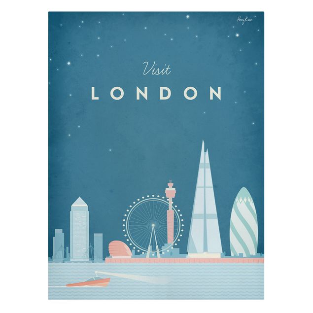 Telas decorativas cidades e paisagens urbanas Travel Poster - London